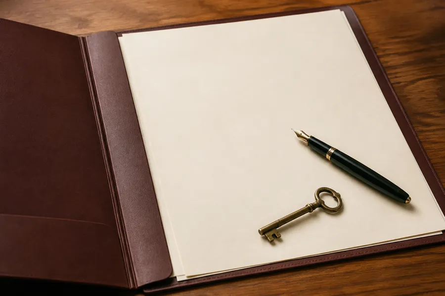 Documents and a key